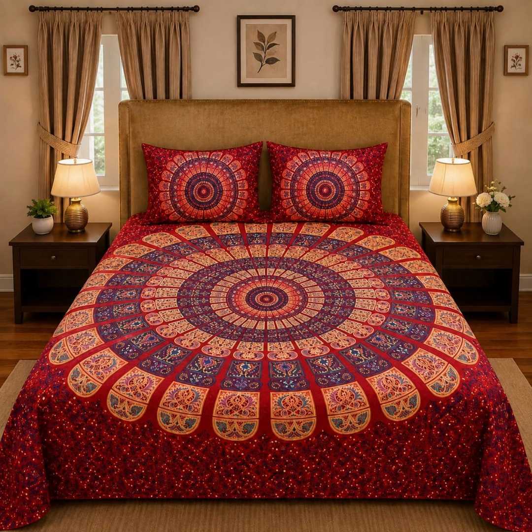 Premium,Cotton,Panel,Bed,Sheet