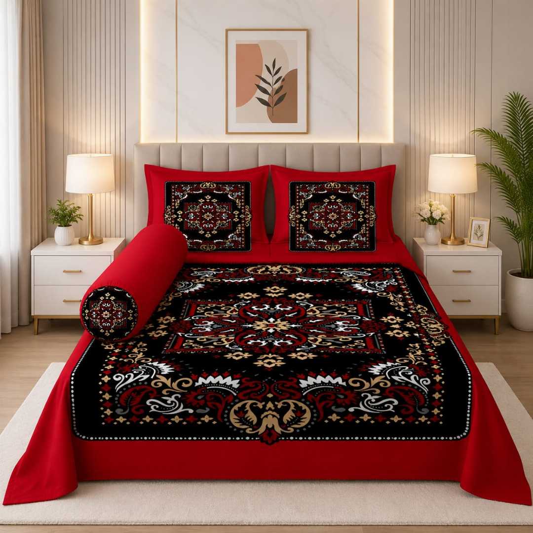 Premium,Cotton,Panel,Bed,Sheet
