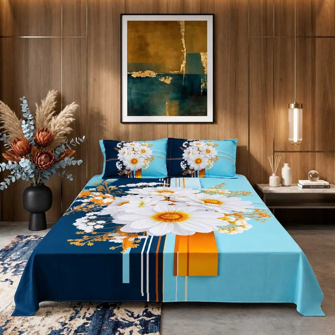 Premium,Cotton,Panel,Bed,Sheet