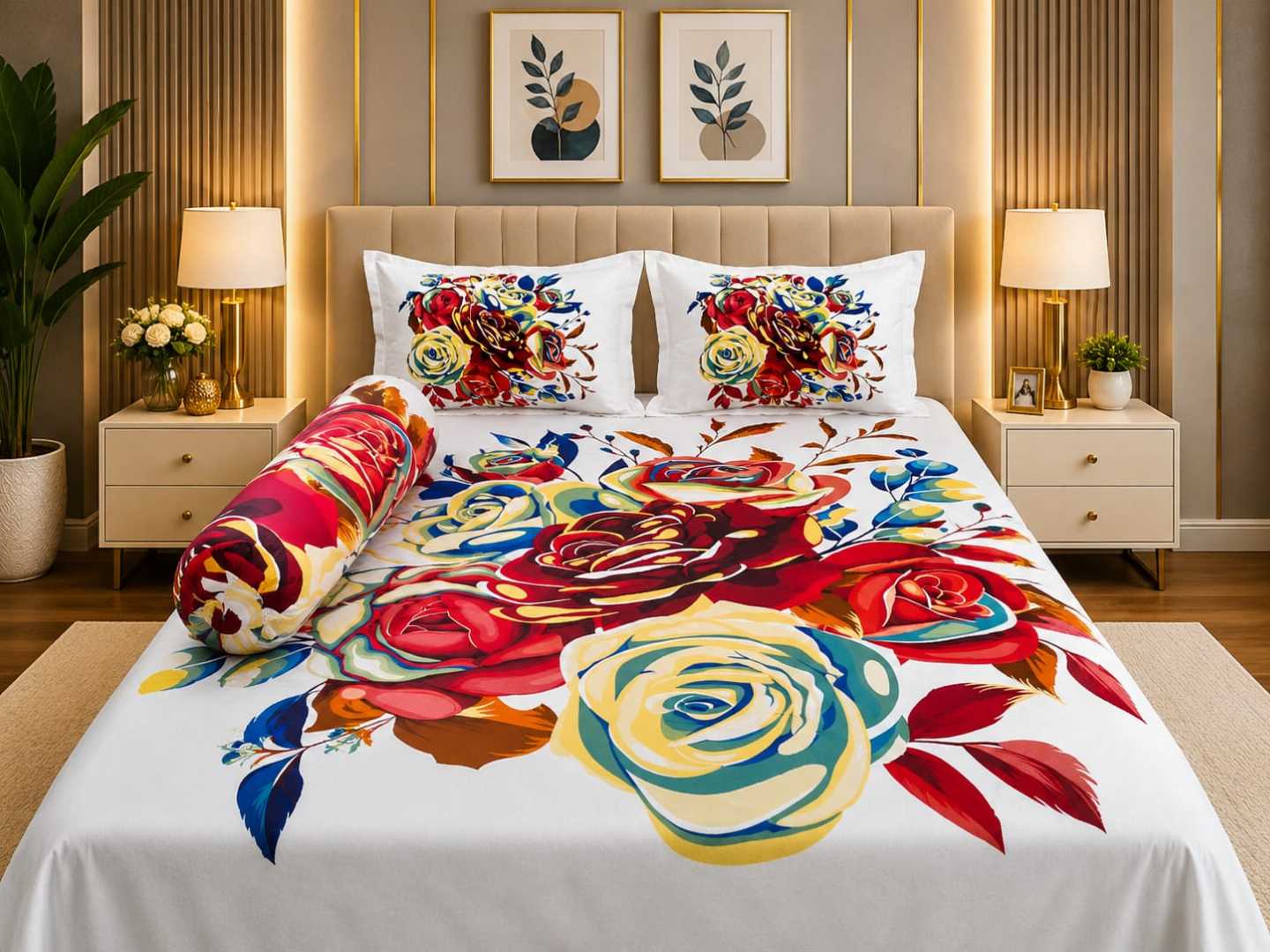 Premium,Cotton,Panel,Bed,Sheet